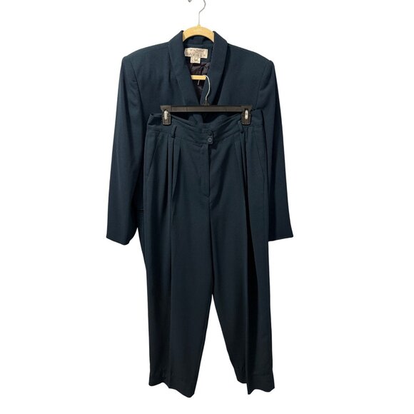 Rena Rowan For Saville Womens Two-Piece Suit Set Size 14 pants/jacket suit - Picture 1 of 12